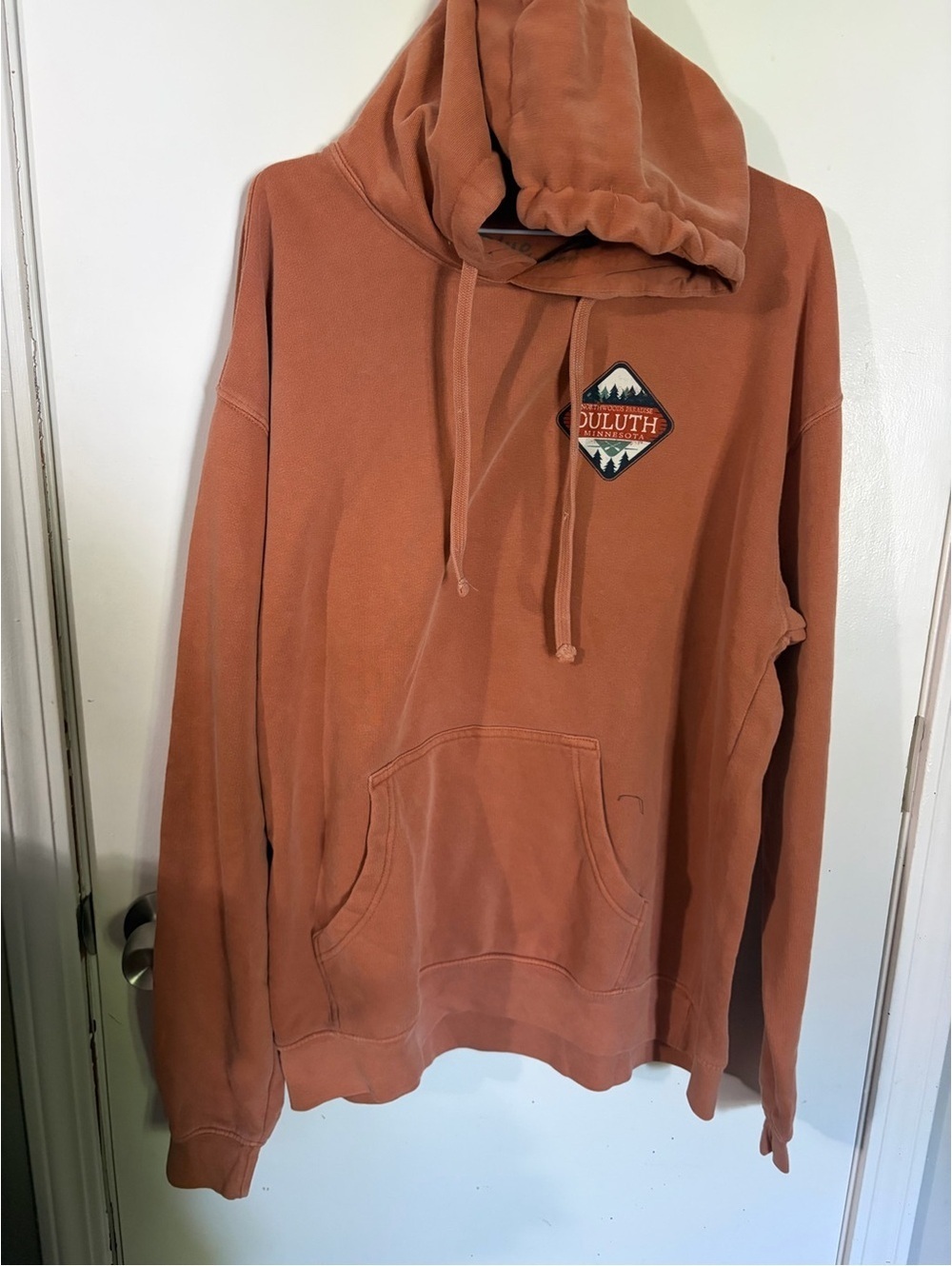 NWOT Men’s Blue 84 Large Duluth Trading Co Men's Hoodie in Rust Orange Tote14